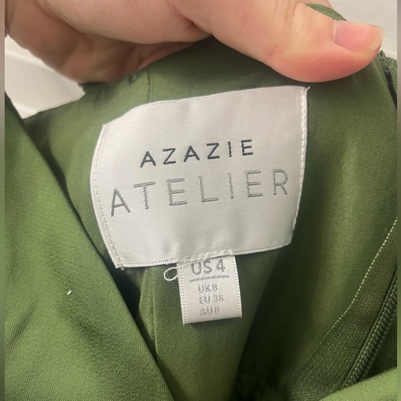 Azazie Atelier Emma dress in Olive Green, size 4 - New with tags! NWT - Picture 2 of 8